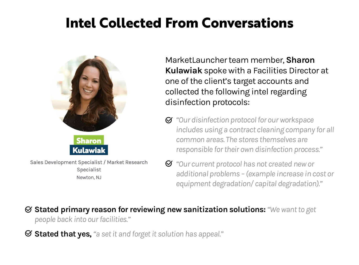 Intel Collected From Conversations