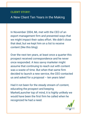 New 10 Year Client