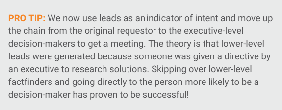Tip Leads as intent indicator