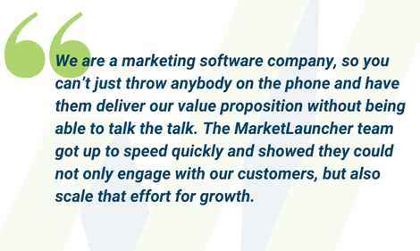 Client Quote - marketing software company