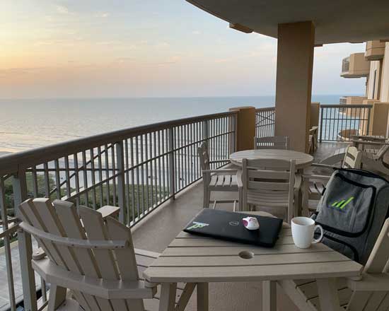 ML Backpack by the Ocean